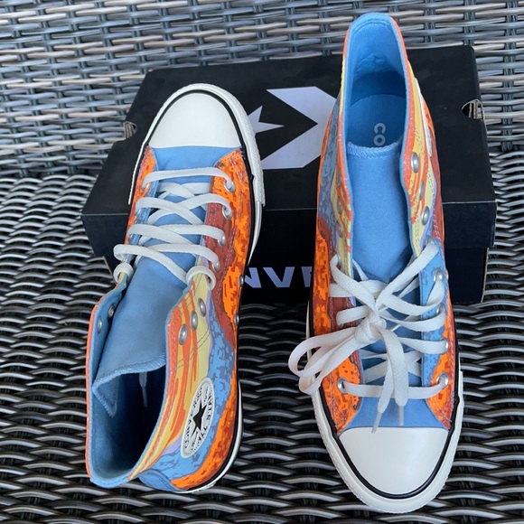 Converse Ctas Hi Magma Orange/Sea MENS - Picture 13 of 16